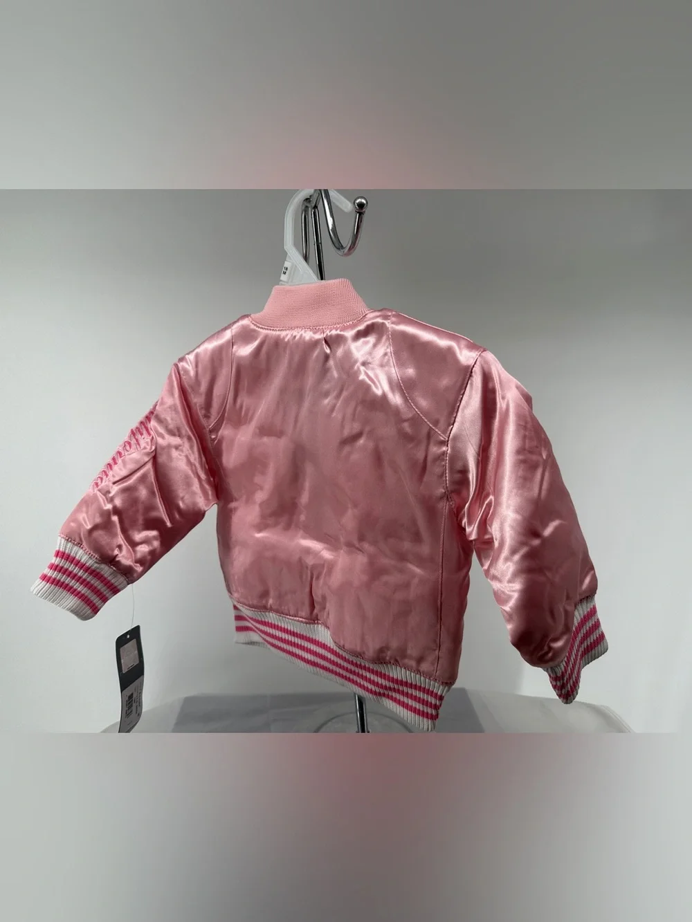 NWT Adidas pink satin U CAL BERKLEY letterman jacket